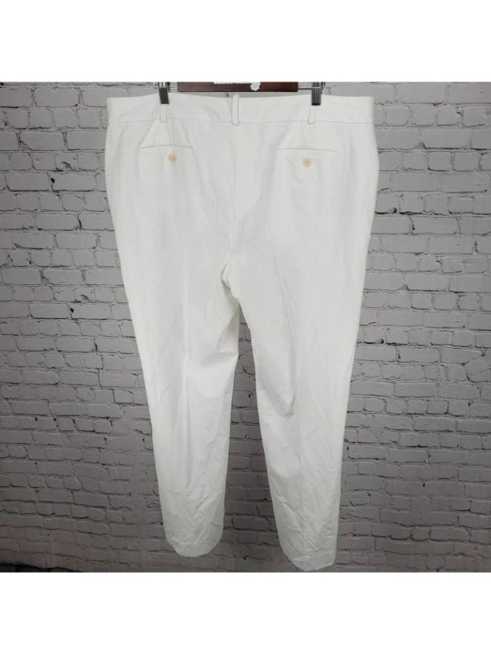 Talbots White Signature High Rise Straight Leg Lined Chino Pants 20L (41x34) - Picture 2 of 14